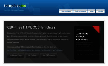 Templatemo.com website. 588+ Free HTML CSS Website Templates by TemplateMo.