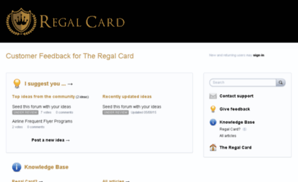 theregalcard.uservoice.com