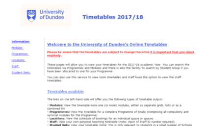 timetable.dundee.ac.uk