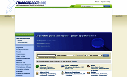betreden Goedaardig software Tweedehands.net website. Tweedehands.Net | Tweedehands voor Nederland én  België (600.000 gratis advertent....