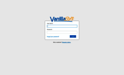 Vanillasoft.net website. Customer Login | VanillaSoft.