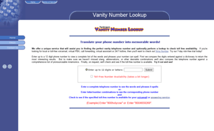 vanitynumberlookup.com