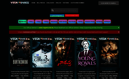 Vegamovies.org.in website. Vegamovies.NL - 300mb 480p 720p and 1080p