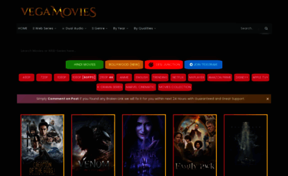 Vegamovies.si website. Vegamovies - Download 480p, 720p, 1080p and