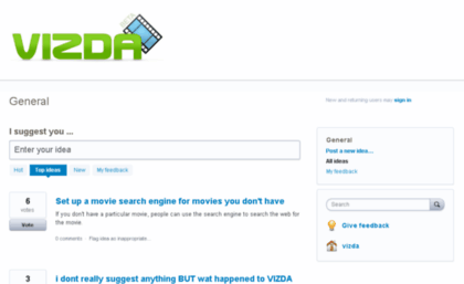 vizda.uservoice.com