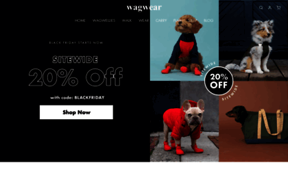 Wagwear.com website. Wagwear - Fashion & Style for the Design