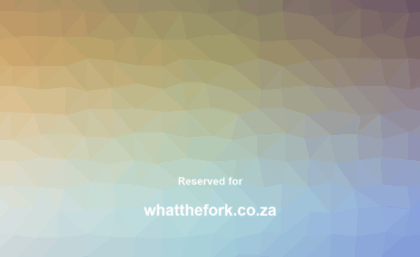 whatthefork.co.za