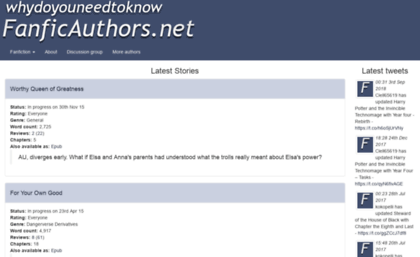 whydoyouneedtoknow.fanficauthors.net